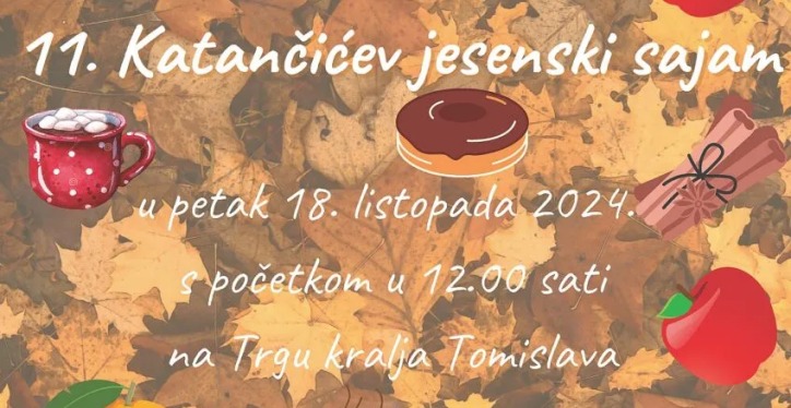 11. Katančićev jesenski sajam danas na Trgu kralja Tomislava u Valpovu